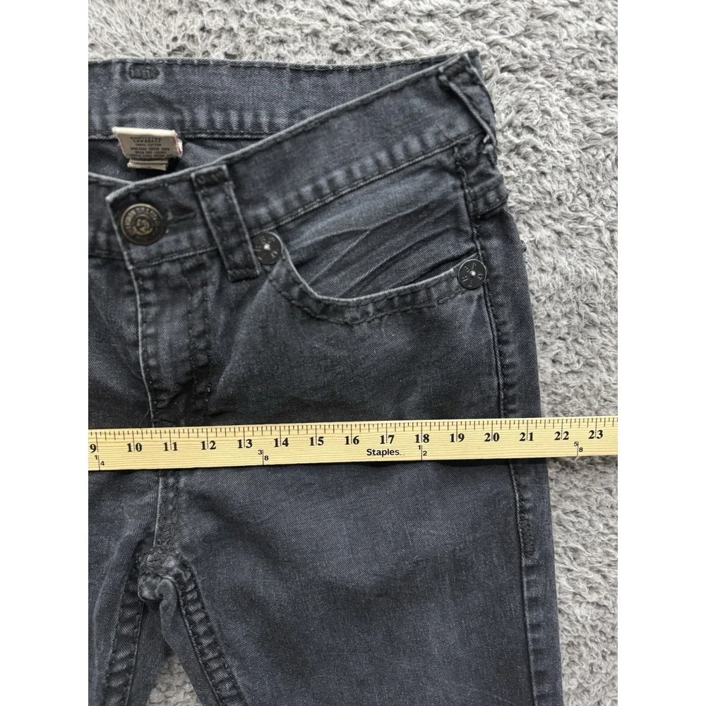 True‎ Religion Jeans 36 Ricky Giant Big T in Black Loose Straight Leg